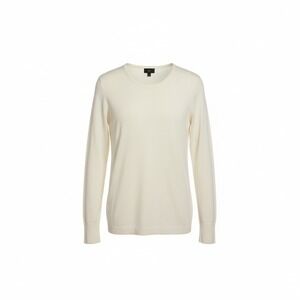 JM Collections Womens Cream Ribbed Knit Sweater Gold Button Sleeve Women's Large